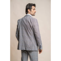 Arriga - Men's Grey Blue Check Blazer