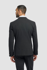 Aspen - Men's Black 2 Piece Double Breasted Tuxedo Suit