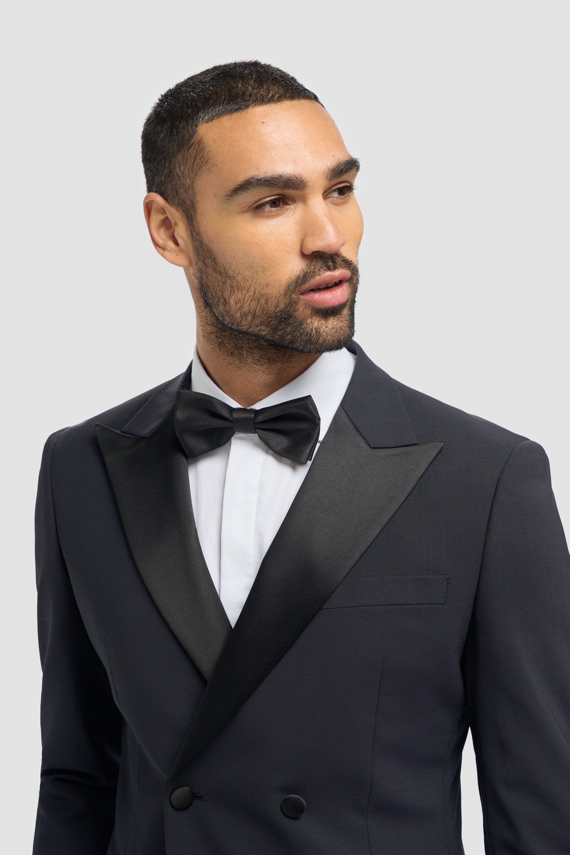 Aspen - Men's Navy 2 Piece Double Breasted Tuxedo Suit