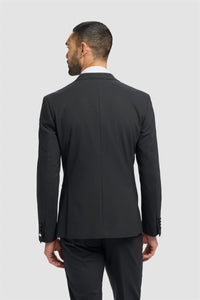 Aspen - Blazer de smoking croisé noir pour homme
