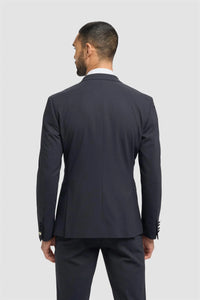 Aspen - Blazer de smoking croisé bleu marine pour homme