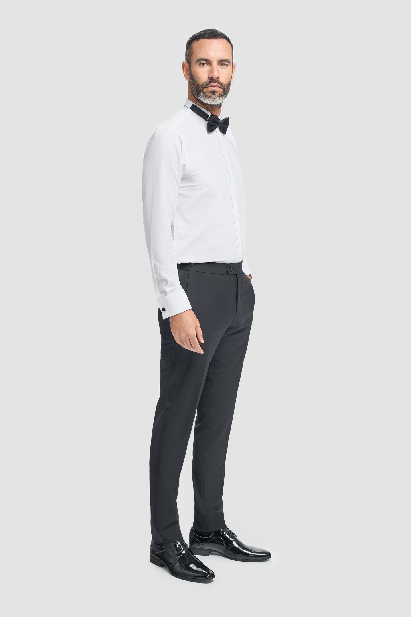 Aspen - Pantalon classique noir uni pour homme