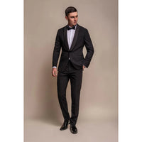 Aspen - Men's Plain Black Tuxedo Blazer
