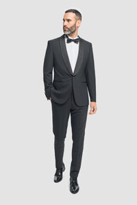 Aspen - Costume de mariage deux pièces noir pour homme