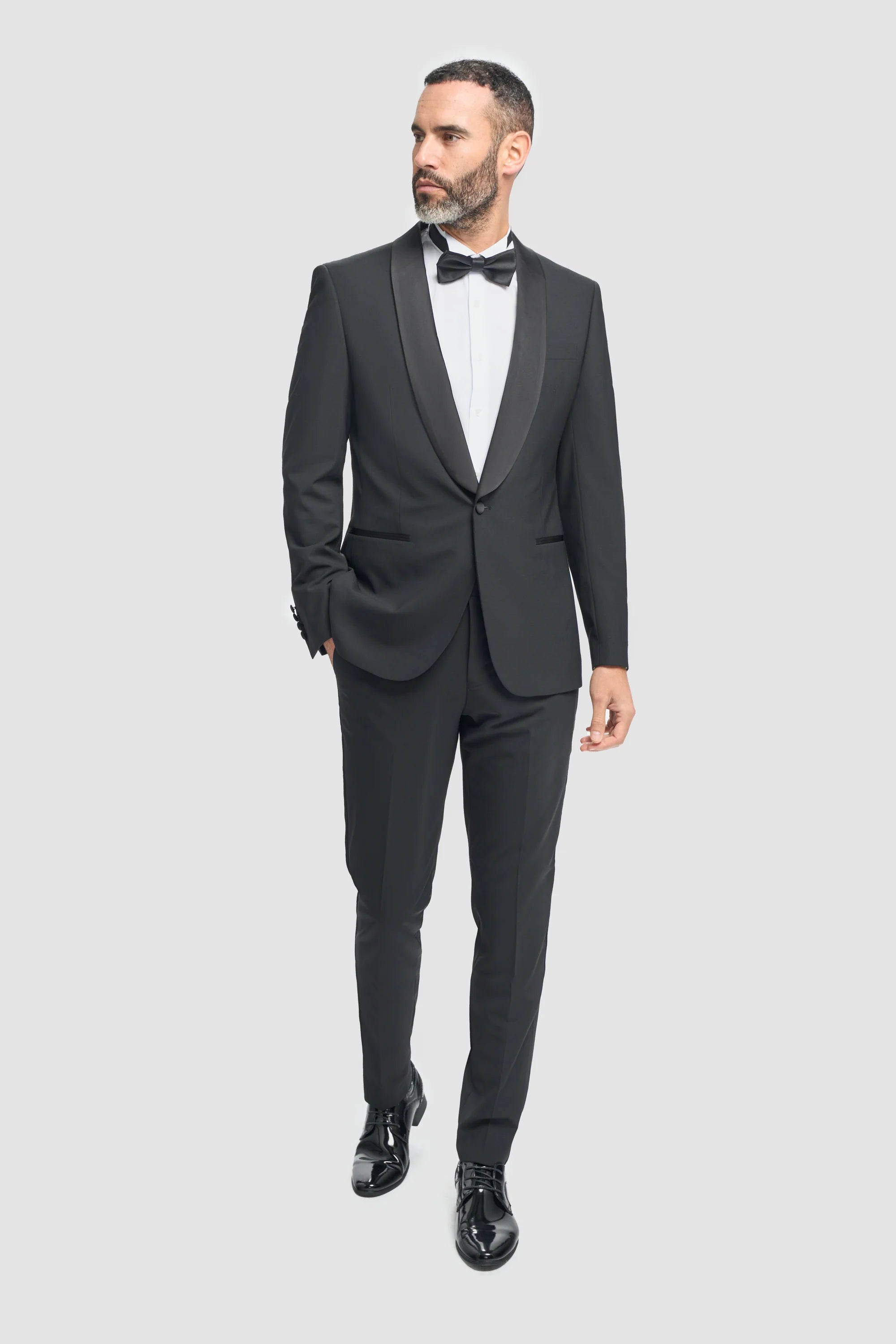 Aspen - Costume de mariage deux pièces noir pour homme