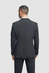 Aspen - Costume de mariage deux pièces noir pour homme