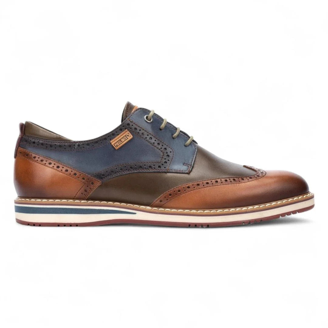Avila - Brogue en cuir marron cognac pour homme