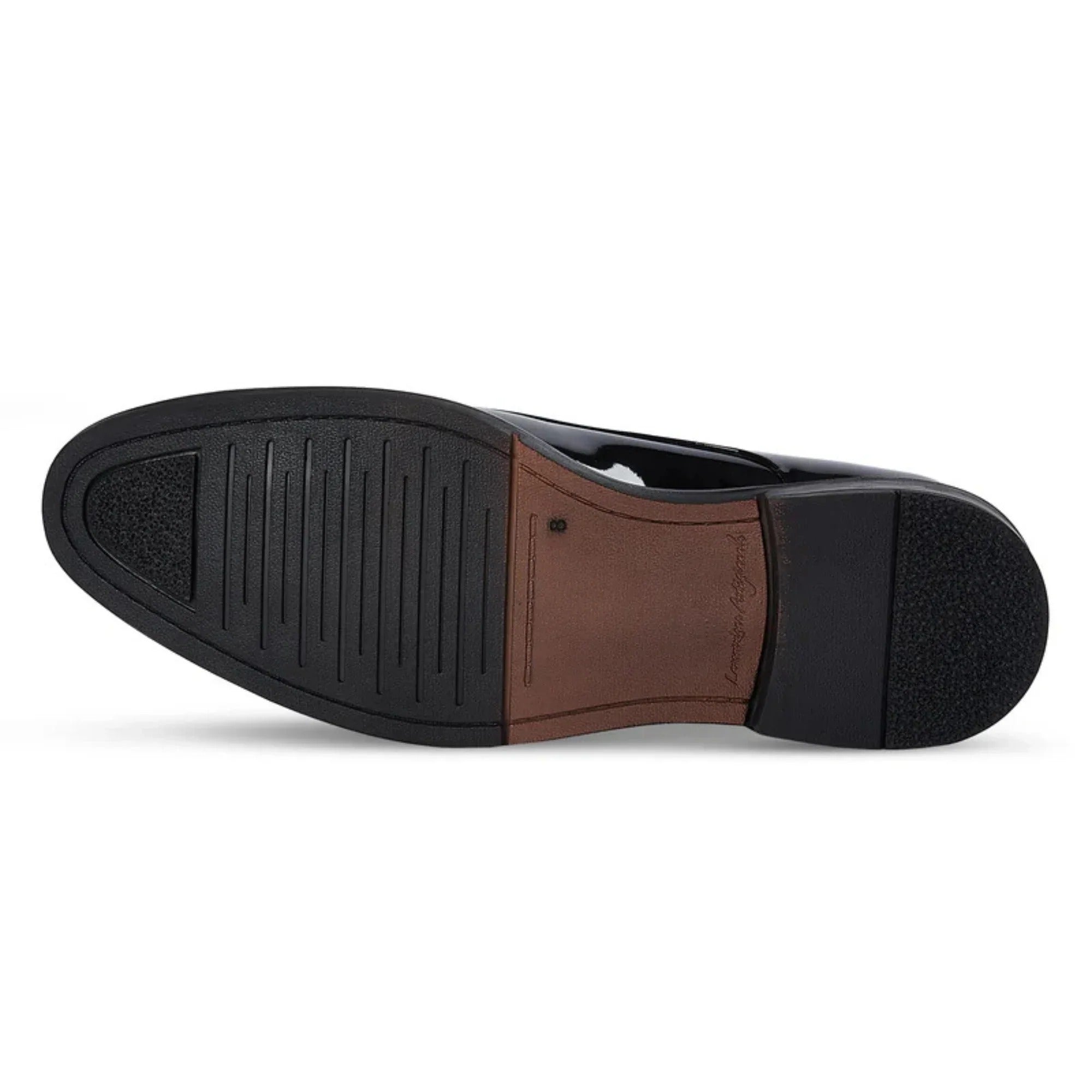 Beaumont - Chaussures Derby pour hommes en cuir verni noir