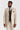 Costume beige Belmont avec gilet en tweed vert Harris