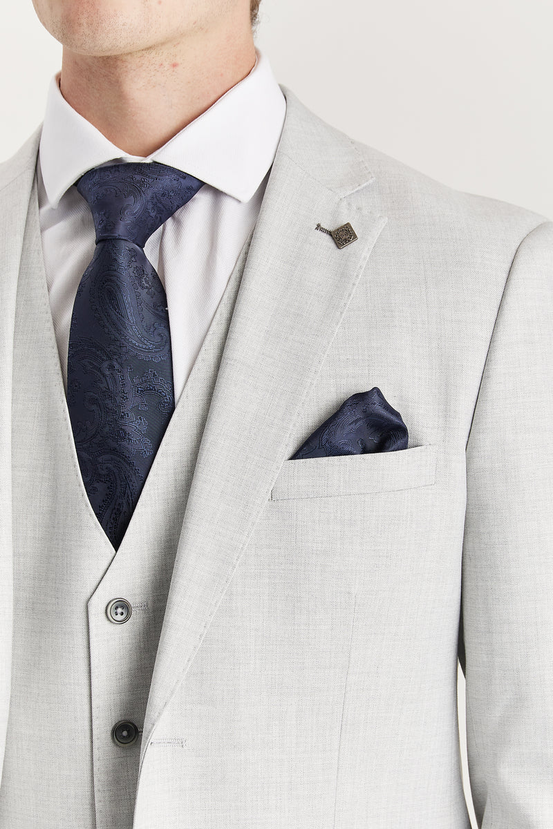 Belmont - Blazer argenté pour homme, coupe ajustée