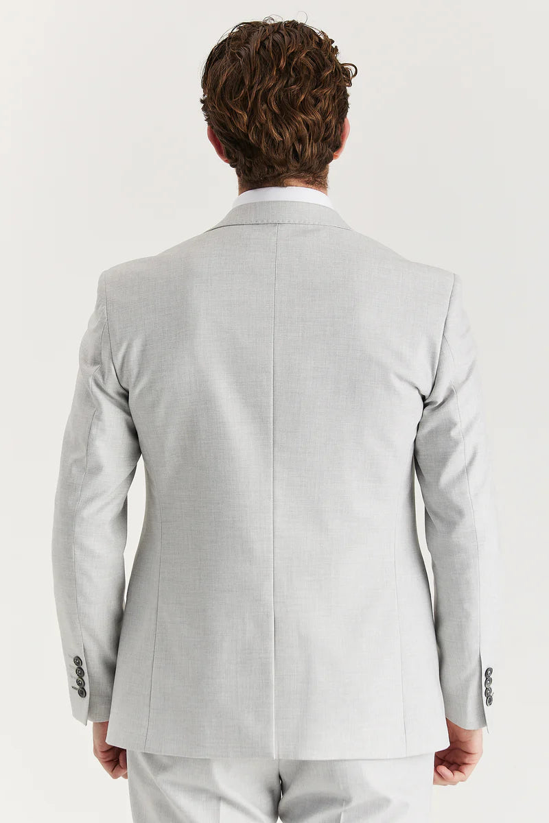 Belmont - Blazer argenté pour homme, coupe ajustée