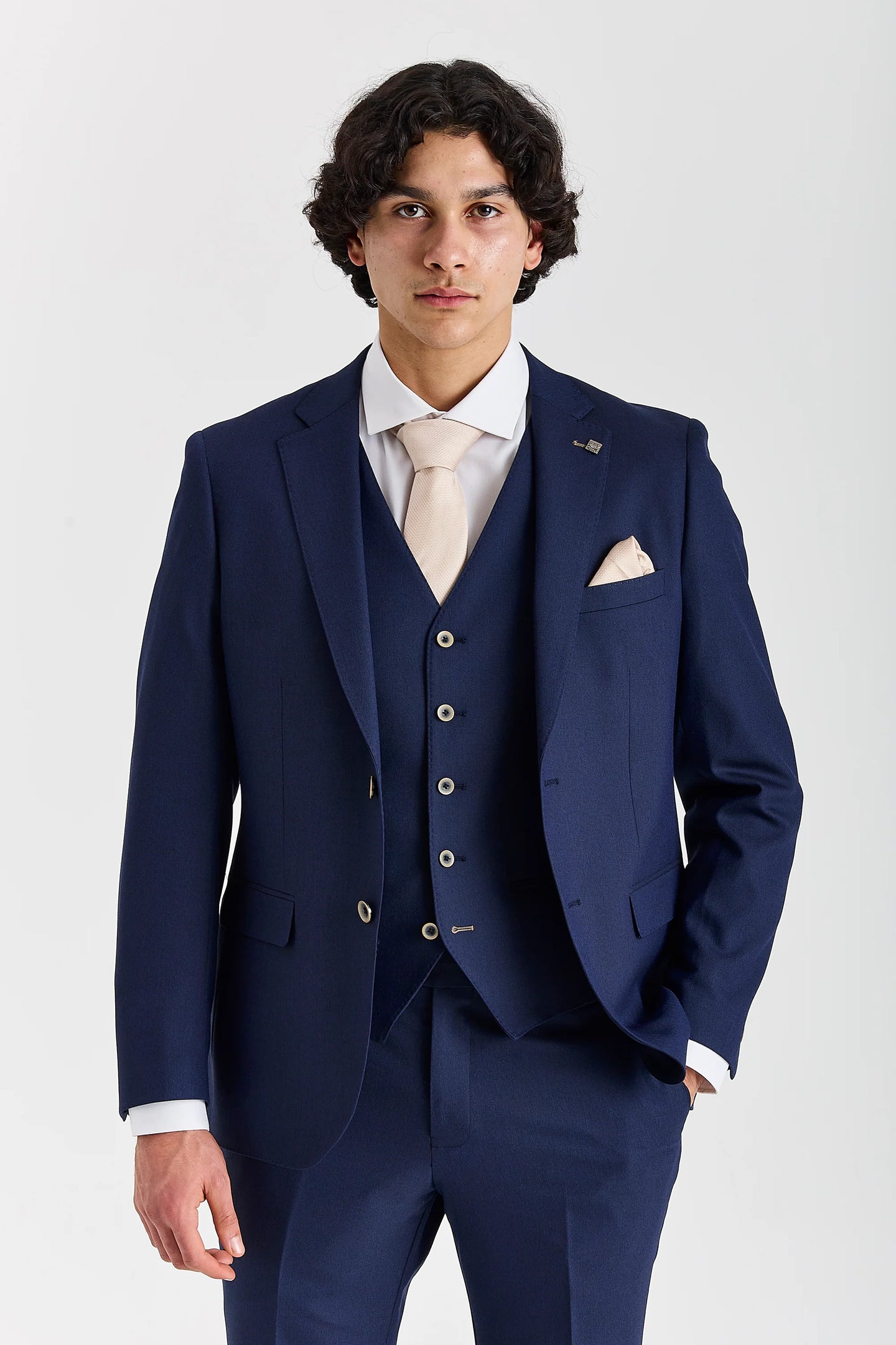 Belmont - Costume de mariage classique 3 pièces bleu marine pour homme