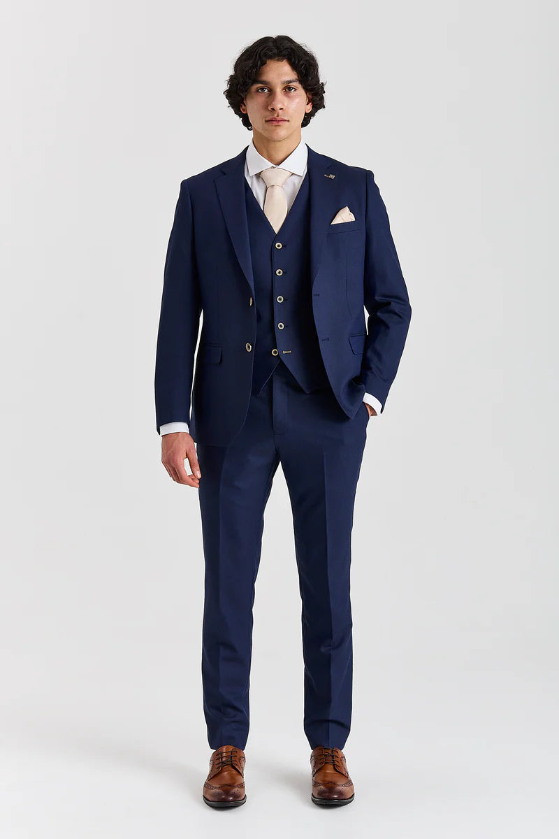 Belmont - Costume de mariage classique 3 pièces bleu marine pour homme