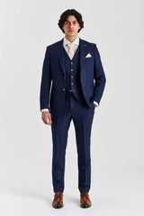 Belmont - Costume de mariage classique 3 pièces bleu marine pour homme
