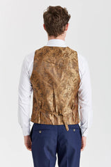 Costume Belmont bleu marine avec gilet contrastant beige Belmont