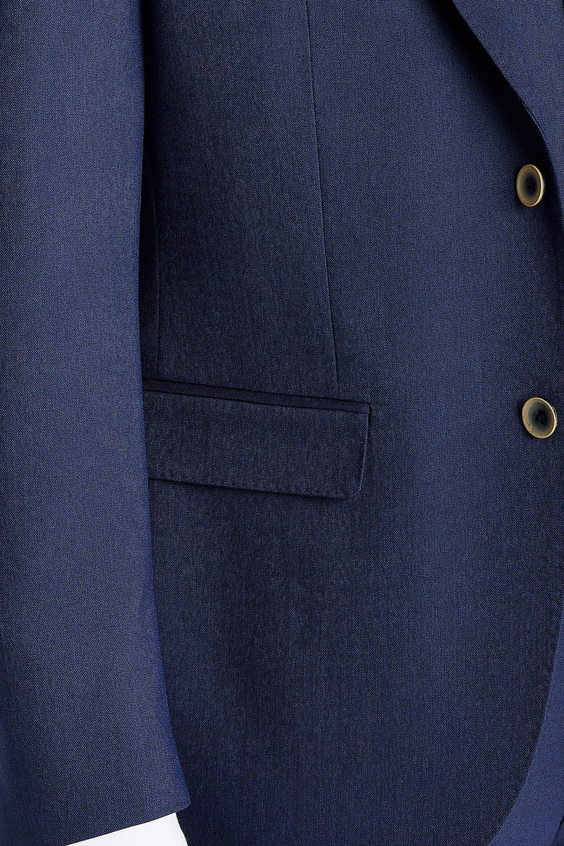 Belmont - Blazer bleu marine coupe ajustée pour homme
