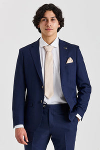 Belmont - Blazer bleu marine coupe ajustée pour homme