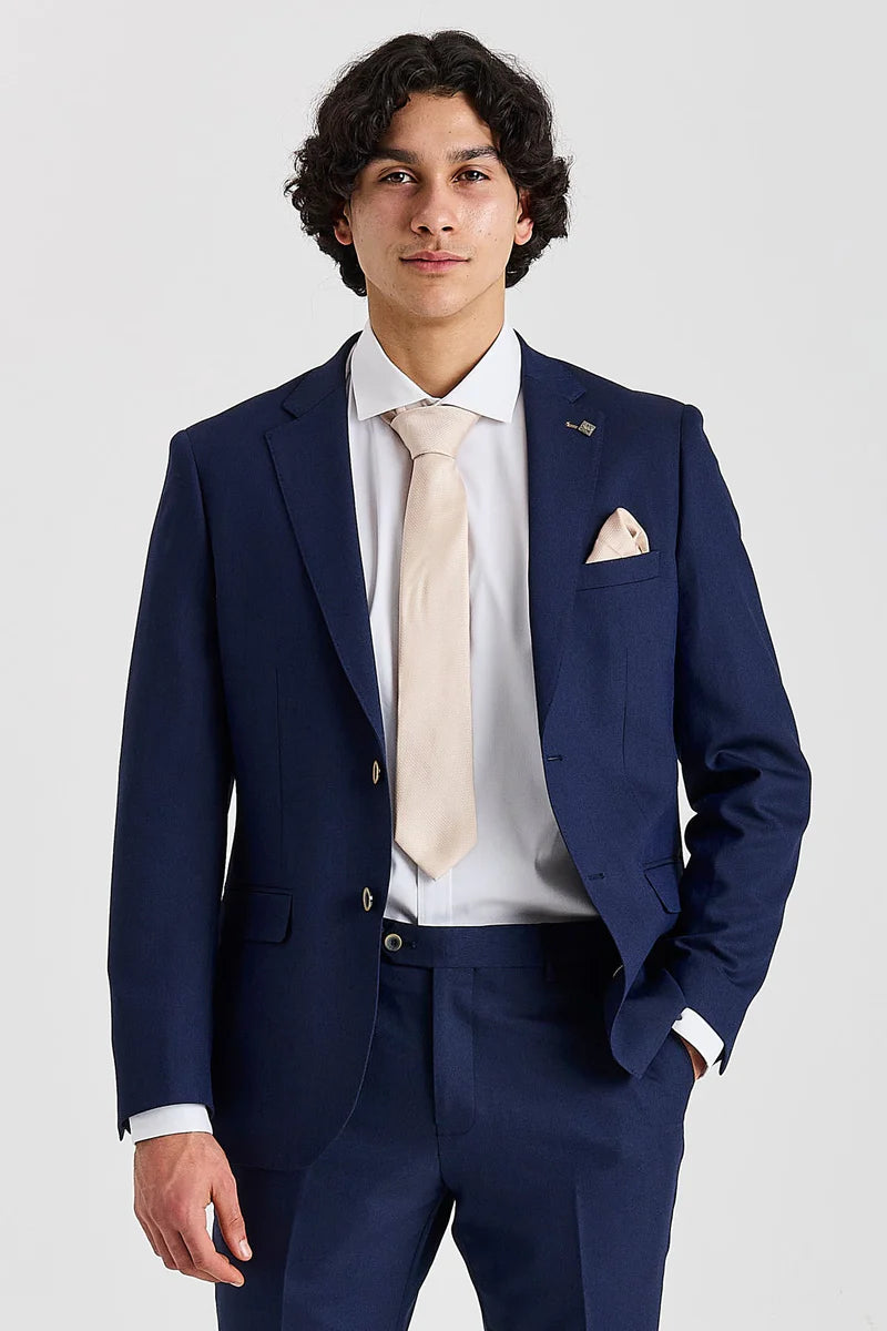 Belmont - Blazer bleu marine coupe ajustée pour homme