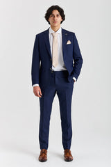 Belmont - Blazer bleu marine coupe ajustée pour homme