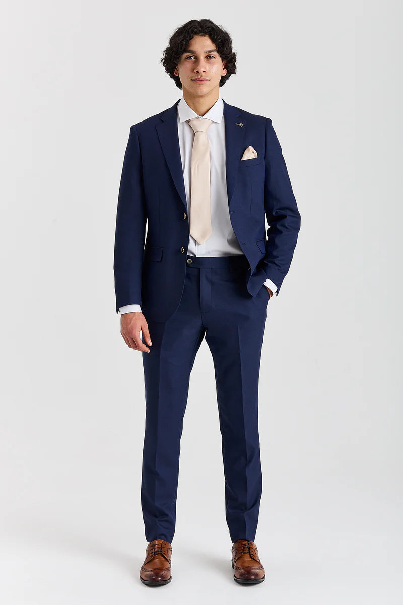 Belmont - Blazer bleu marine coupe ajustée pour homme
