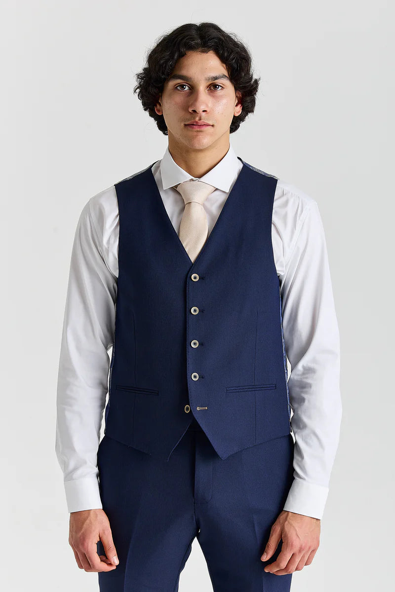 Gilet Belmont bleu marine coupe ajustée pour homme