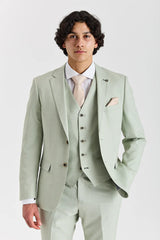 Belmont - Costume trois pièces vert sauge pour homme