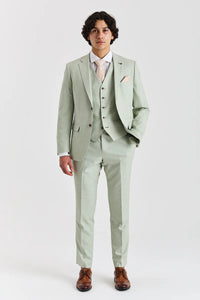 Belmont - Costume trois pièces vert sauge pour homme