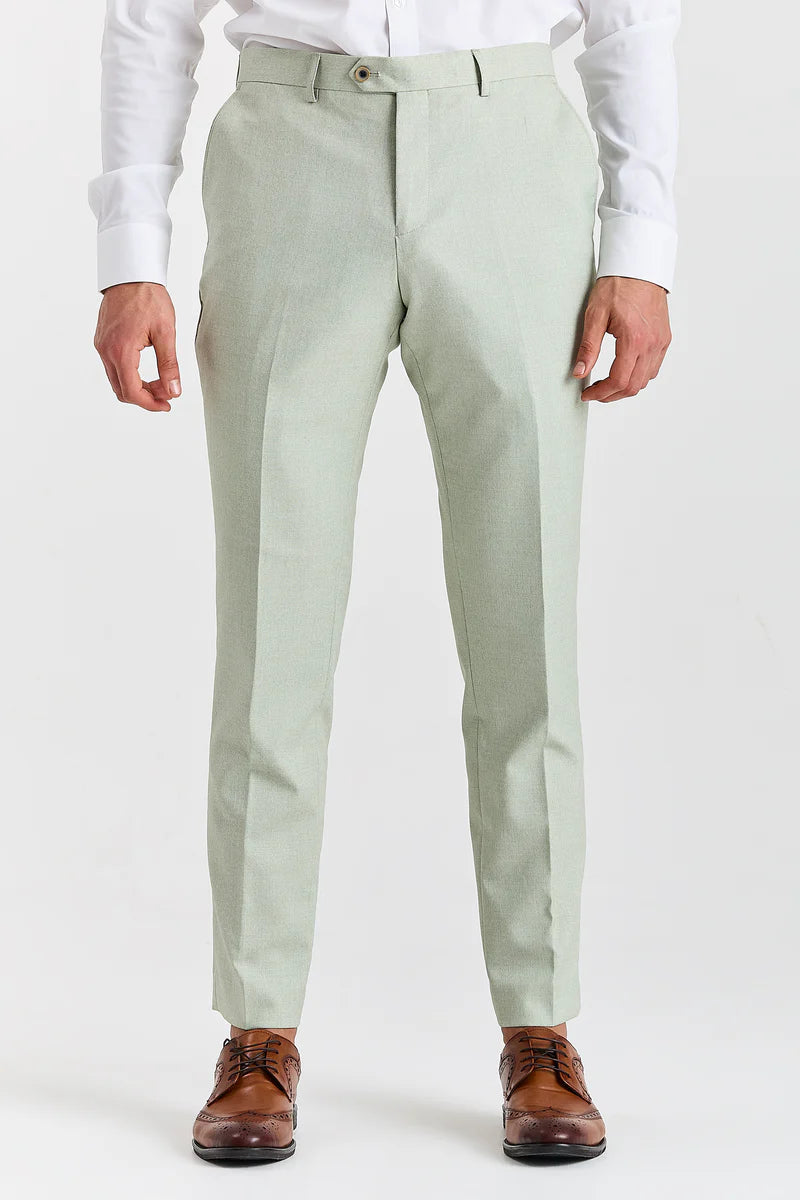 Belmont - Costume trois pièces vert sauge pour homme