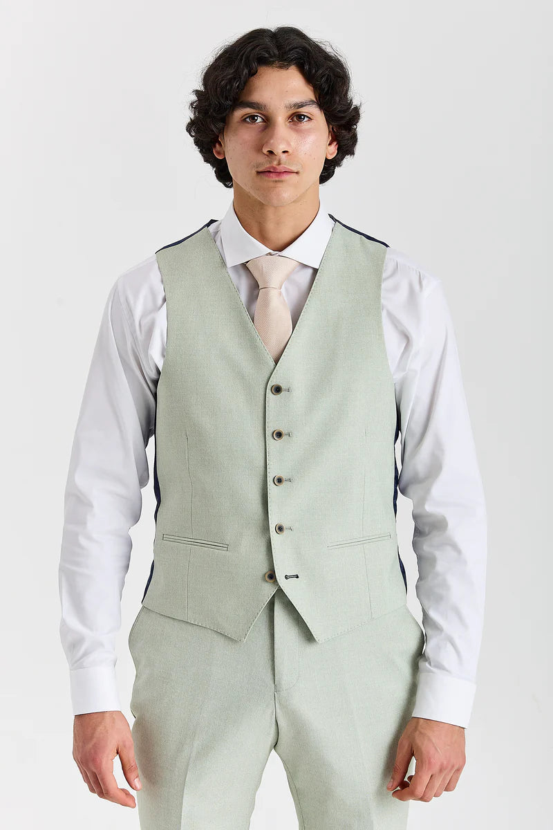 Gilet de mariage Belmont vert sauge pour homme