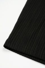 T-shirt classique côtelé noir pour homme