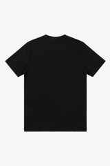 T-shirt classique côtelé noir pour homme