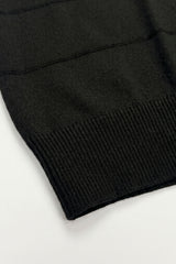 T-shirt noir texturé en maille pour homme