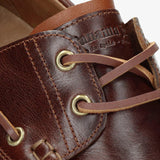 Bottines Boat C8 pour homme, imperméables, en cuir marron, à tige basse.