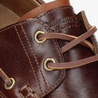 Bottines Boat C8 pour homme, imperméables, en cuir marron, à tige basse.