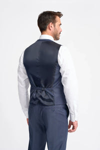 Bond - Men's Navy Check Waistcoat