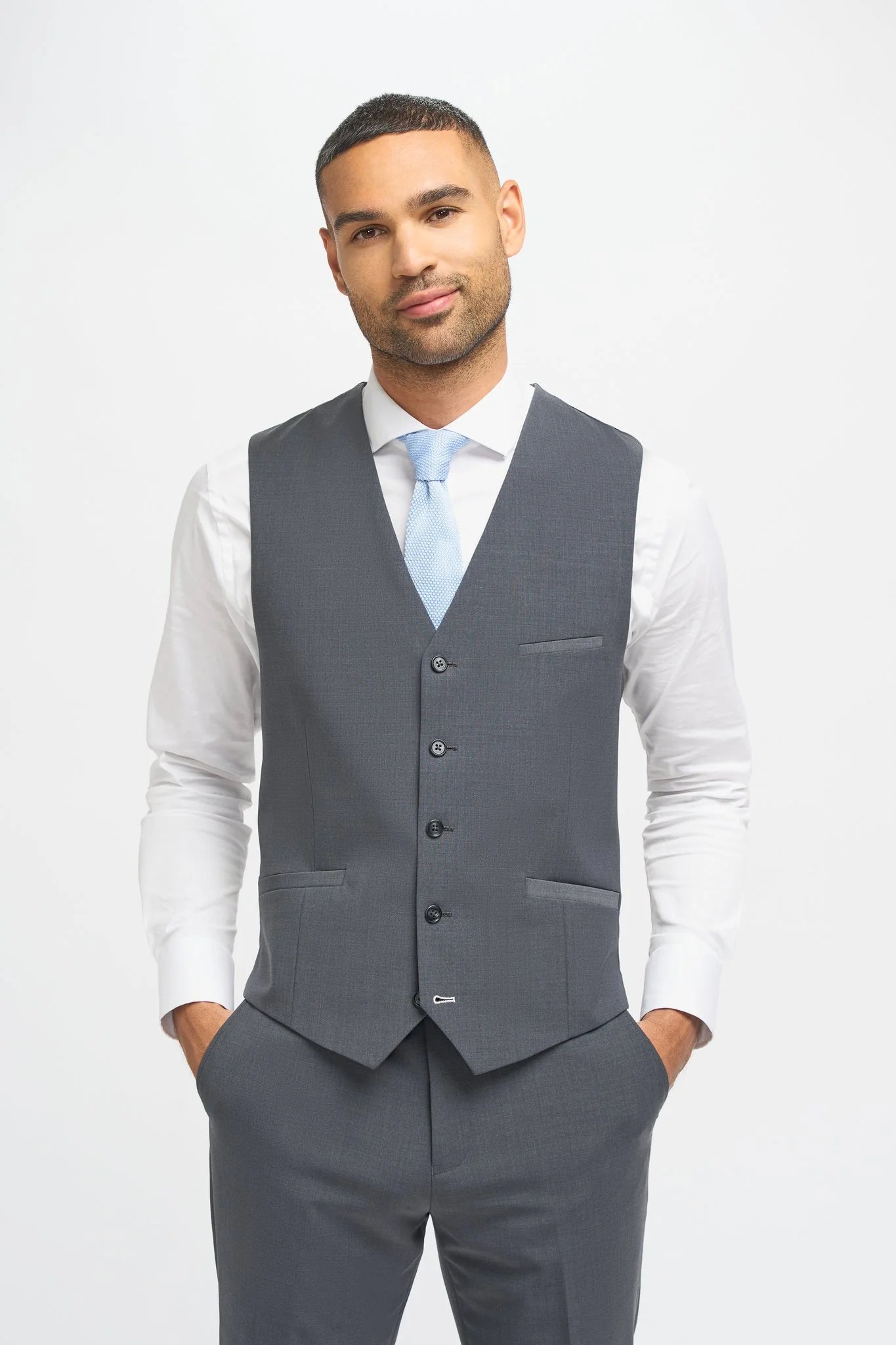 Bond - Men's Charcoal 3 Piece Tailored Fit Suit