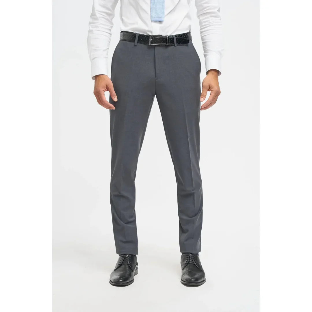 Pantalon habillé anthracite pour homme Bond