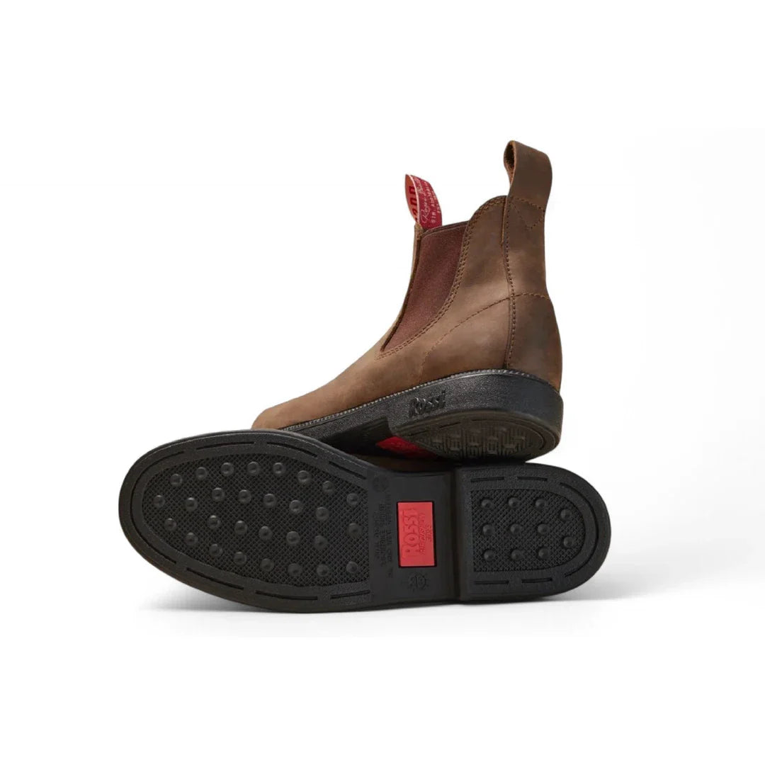 Bottes Chelsea Booma 607 en cuir marron rustique