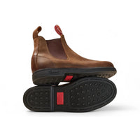 Bottines Chelsea Booma 607 en cuir marron clair