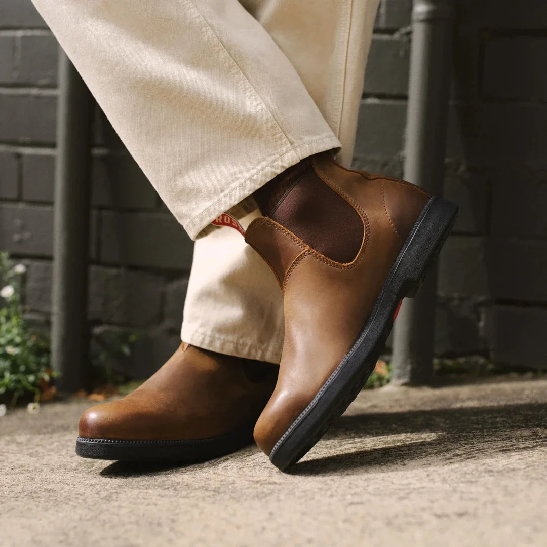 Bottines Chelsea Booma 607 en cuir marron clair