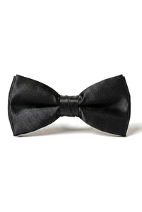 Nœud papillon noir en satin à clip pour homme/garçon, chemise de smoking unisexe