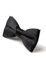 Nœud papillon noir en satin à clip pour homme/garçon, chemise de smoking unisexe