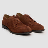 Brera - Chaussures Derby classiques à lacets en daim marron pour homme