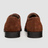 Brera - Chaussures Derby classiques à lacets en daim marron pour homme