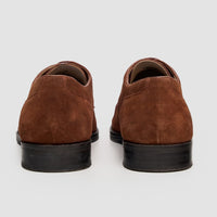Brera - Chaussures Derby classiques à lacets en daim marron pour homme