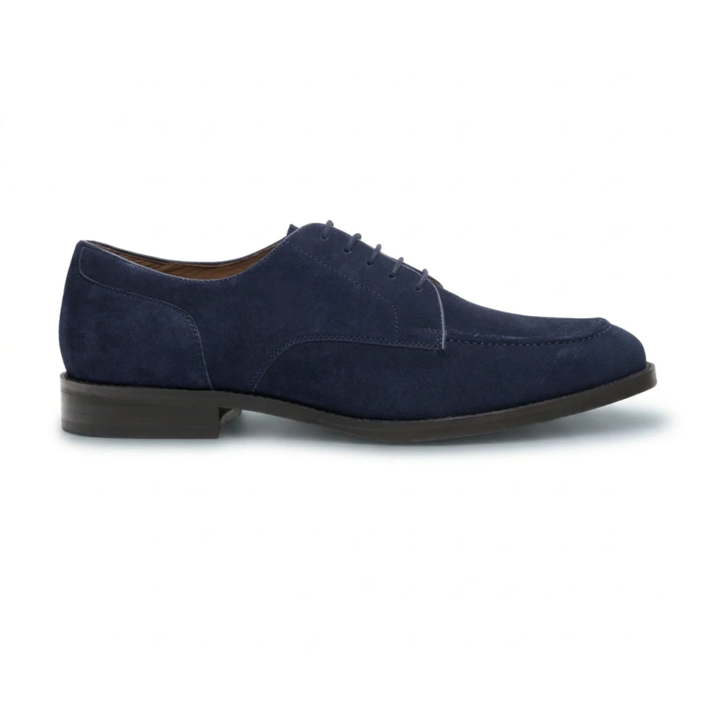 Brera - Chaussures Derby classiques à lacets en daim bleu marine pour homme
