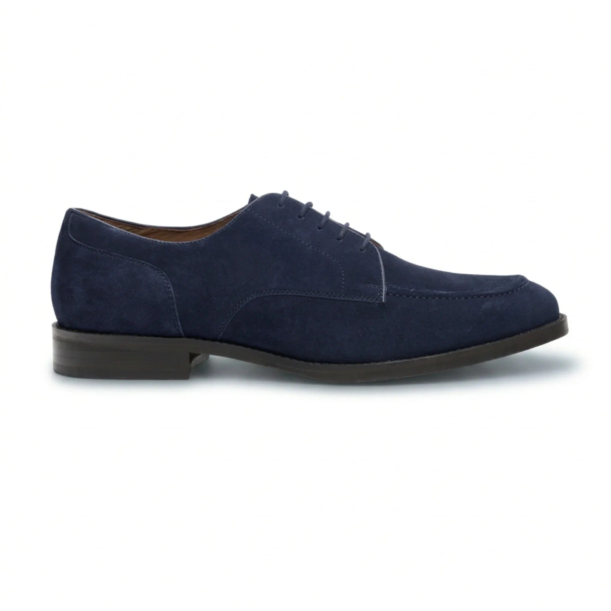 Brera - Chaussures Derby classiques à lacets en daim bleu marine pour homme