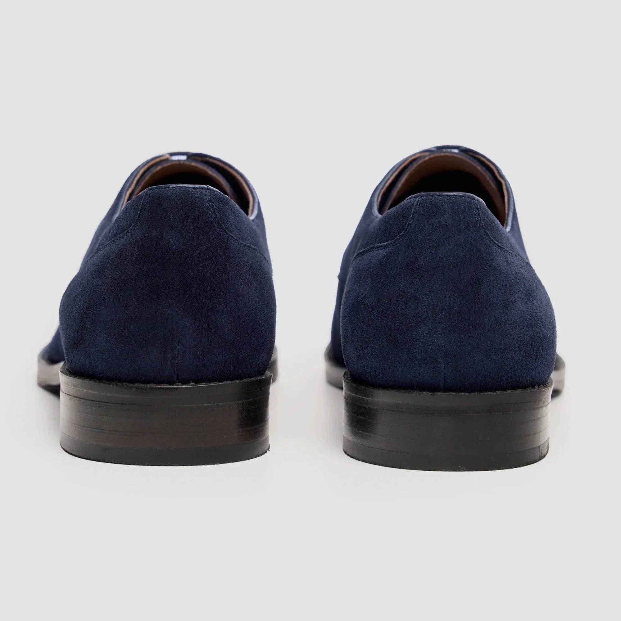 Brera - Chaussures Derby classiques à lacets en daim bleu marine pour homme