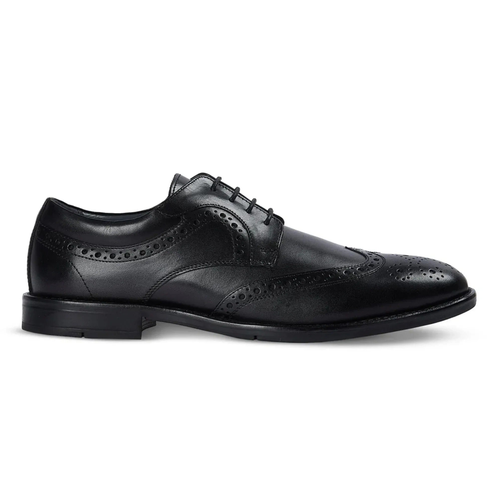 Cambridge - Chaussures Derby Brogue à bout golf noires pour hommes