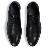 Cambridge - Chaussures Derby Brogue à bout golf noires pour hommes